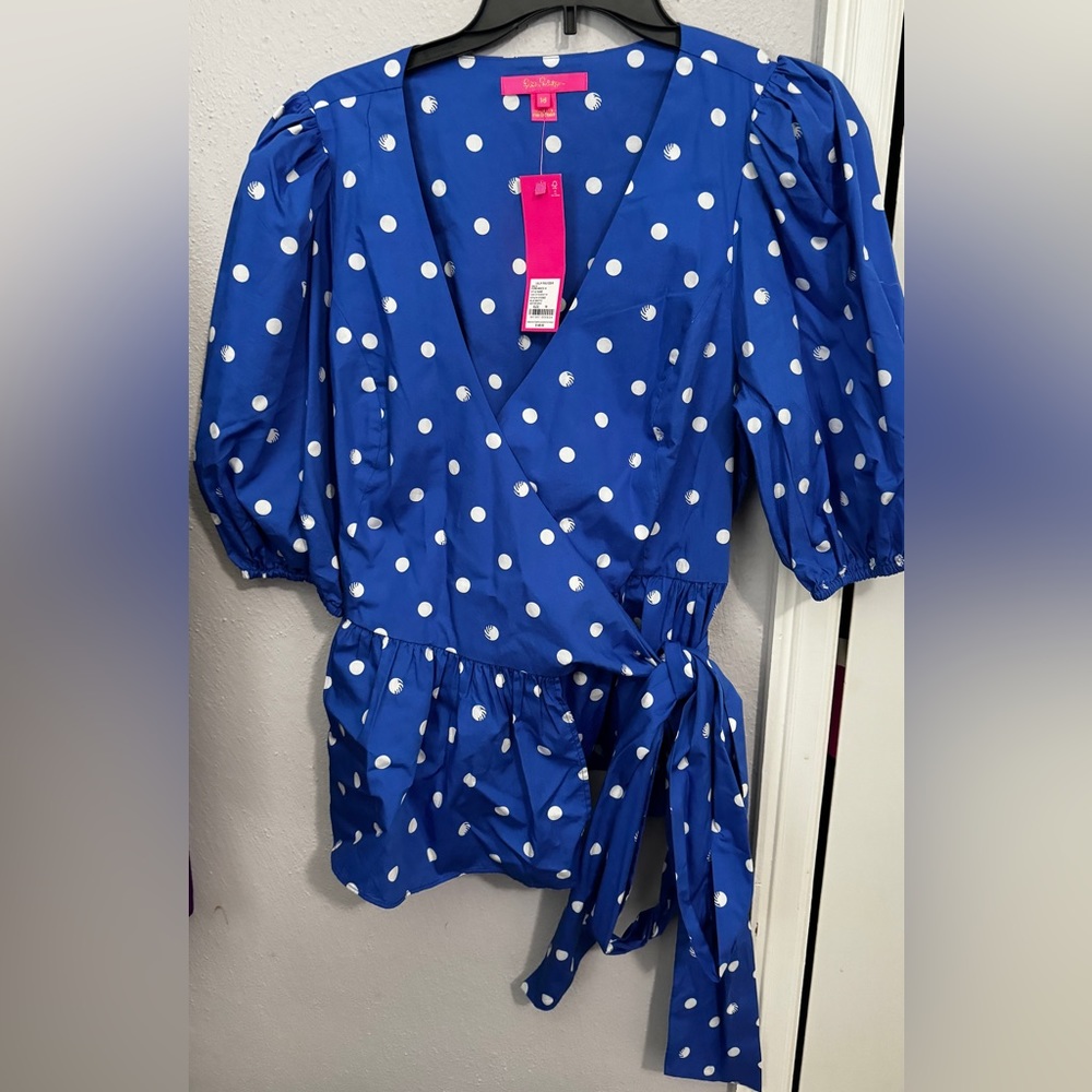 Lilly Pulitzer Kara Wrap Top NWT Sz 16